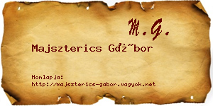 Majszterics Gábor névjegykártya